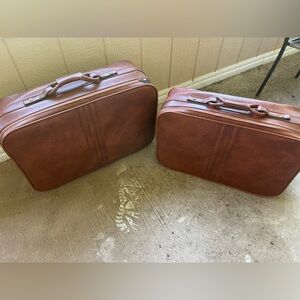 Vintage Brown Leather Men's Travel Bags